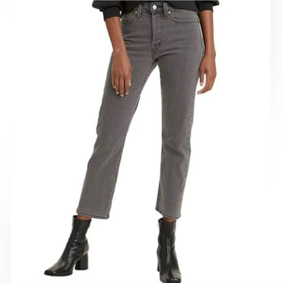 Levi's Women's Wedgie Straight Break A Leg High Rise Button Fly Jeans 25 - Picture 1 of 6